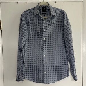 BEN SHERMAN Blue Patterned Button Down